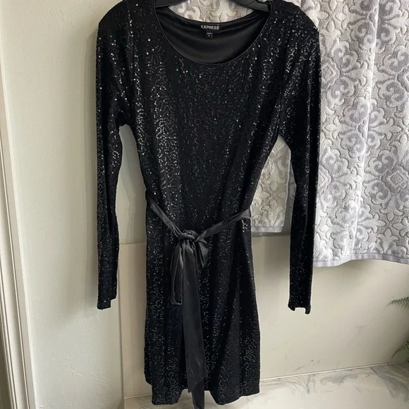 express black sequin dress Center Stage Sweetheart Sequin Dress in Black Curves  Impressions Online  Boutique